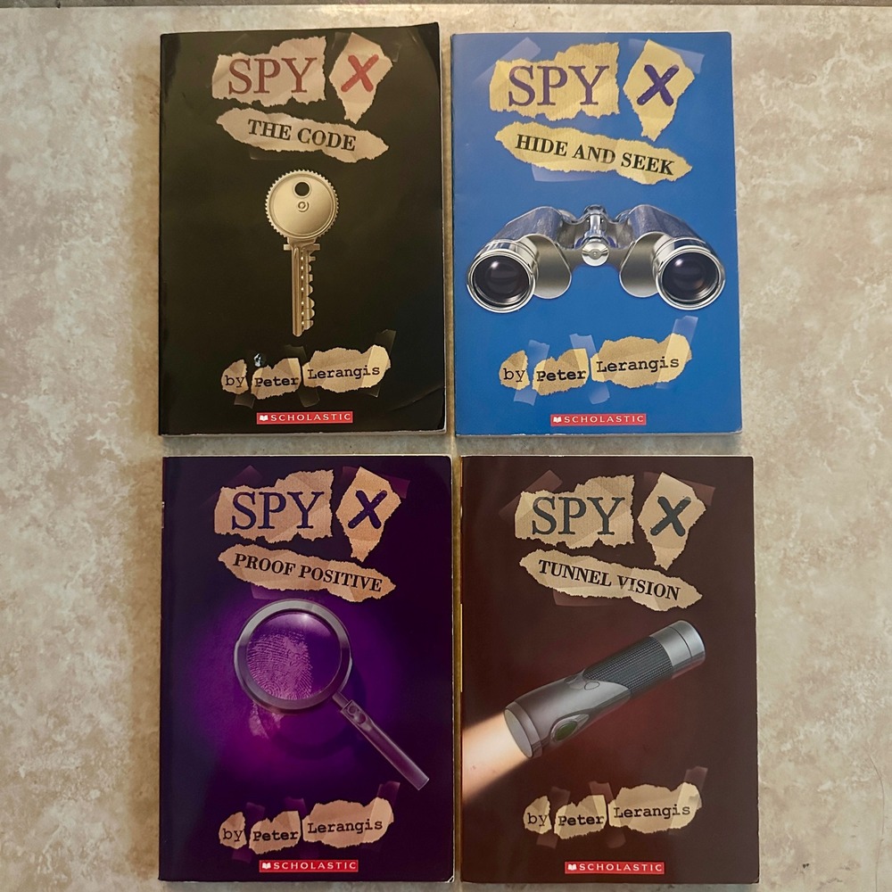 Spy X Peter Lerangis Scholastic Books Lot 4 Paperback The Code Hide and Seek 1-4